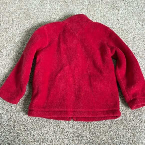 Tommy Hilfiger Red Fleece Zip Sweatshirt Baby Kids Toddler Size 2T Preppy - Picture 5 of 10